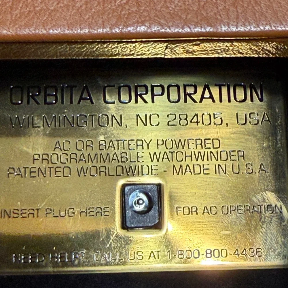 Orbita Triple Watch Winder Mens Tan Brown Leather Programmable (Parts Only)